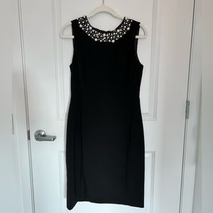 Black embellished cocktail dress